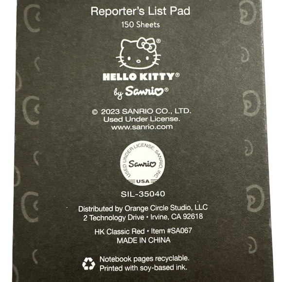 NEW Sanrio HELLO KITTY Reporter’s List Pad Set/2 - Picture 4 of 5